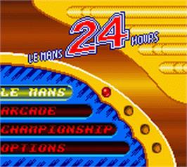 Title screen of Mans 24 Hours, Le on the Nintendo Game Boy Color.