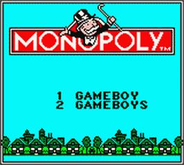 Title screen of Monopoly on the Nintendo Game Boy Color.