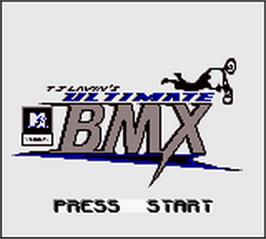 Title screen of Mtv Sports - T.j. Lavin's Ultimate Bmx on the Nintendo Game Boy Color.