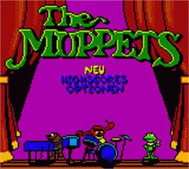 Title screen of Muppets, The on the Nintendo Game Boy Color.