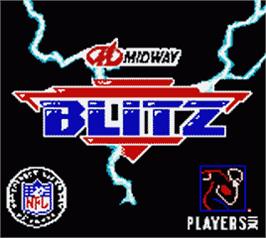 Title screen of NFL Blitz on the Nintendo Game Boy Color.