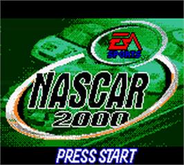 Title screen of Nascar 2000 on the Nintendo Game Boy Color.