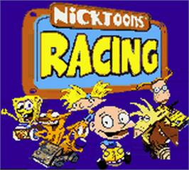Title screen of Nicktoons Racing on the Nintendo Game Boy Color.
