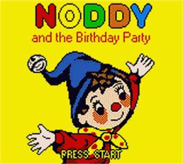 Title screen of Noddy And The Birthday Party on the Nintendo Game Boy Color.