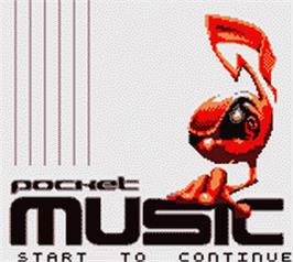 Title screen of Pocket Music on the Nintendo Game Boy Color.