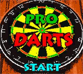 Title screen of Pro Darts on the Nintendo Game Boy Color.