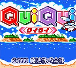 Title screen of Qui Qui on the Nintendo Game Boy Color.