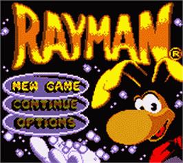 Title screen of Rayman on the Nintendo Game Boy Color.