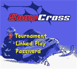 Title screen of Snowcross on the Nintendo Game Boy Color.