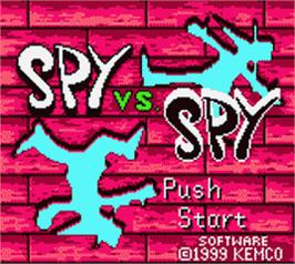 Title screen of Spy Vs. Spy on the Nintendo Game Boy Color.