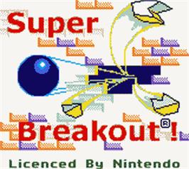 Title screen of Super Breakout! on the Nintendo Game Boy Color.