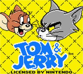Title screen of Tom & Jerry: Mousehunt on the Nintendo Game Boy Color.