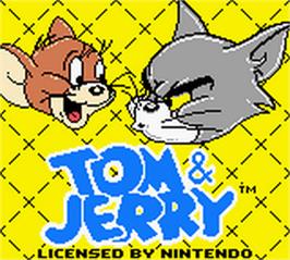Title screen of Tom And Jerry on the Nintendo Game Boy Color.