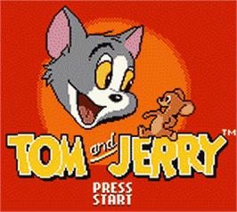 Title screen of Tom And Jerry - Mouse Hunt on the Nintendo Game Boy Color.