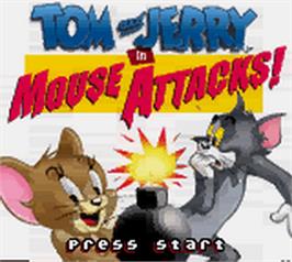 Title screen of Tom And Jerry In Mouse Attacks! on the Nintendo Game Boy Color.