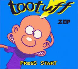 Title screen of Tootuff on the Nintendo Game Boy Color.