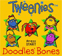 Title screen of Tweenies - Doodles' Bones on the Nintendo Game Boy Color.
