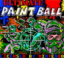 Title screen of Ultimate Paintball on the Nintendo Game Boy Color.