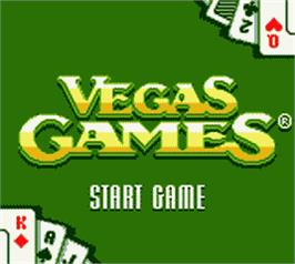 Title screen of Vegas Games on the Nintendo Game Boy Color.