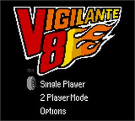 Title screen of Vigilante 8 on the Nintendo Game Boy Color.