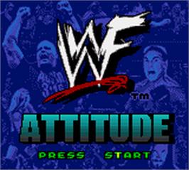 Title screen of WWF Attitude on the Nintendo Game Boy Color.