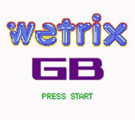 Title screen of Wetrix Gb on the Nintendo Game Boy Color.