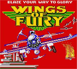 Title screen of Wings Of Fury on the Nintendo Game Boy Color.