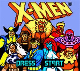Title screen of X-men - Mutant Academy on the Nintendo Game Boy Color.