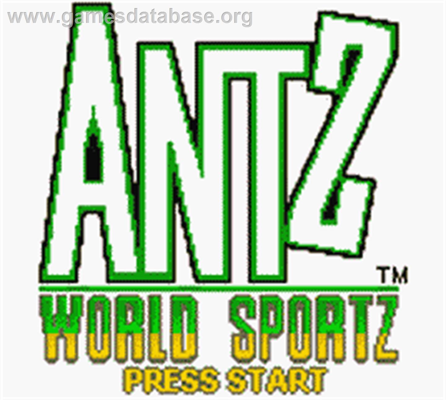Antz World Sportz - Nintendo Game Boy Color - Artwork - Title Screen