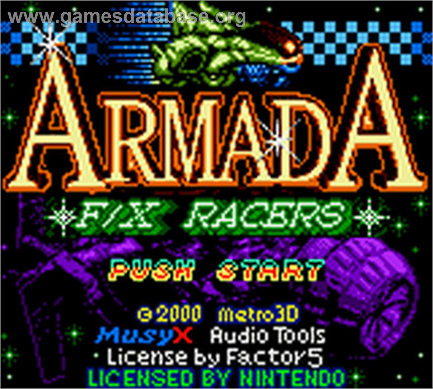 Armada - Fx Racers - Nintendo Game Boy Color - Artwork - Title Screen