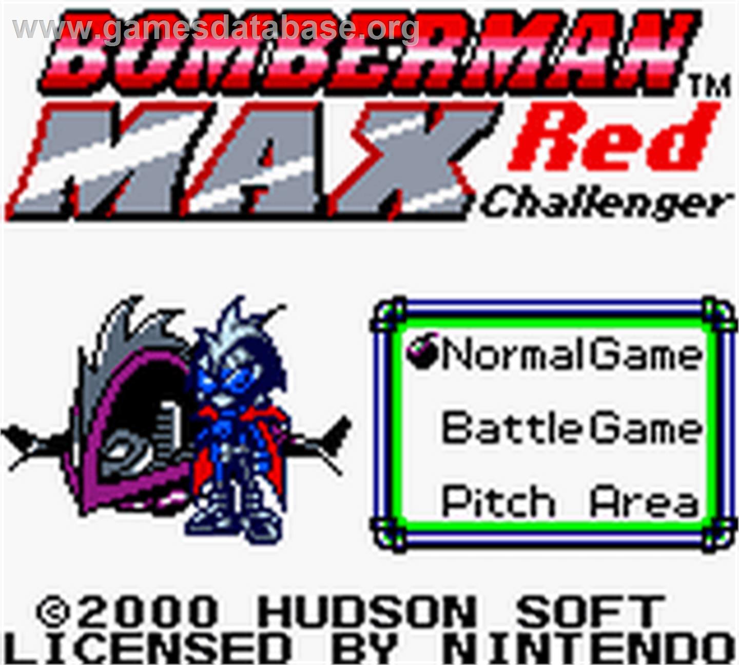 Bomberman Max - Red Challenger - Nintendo Game Boy Color - Artwork - Title Screen