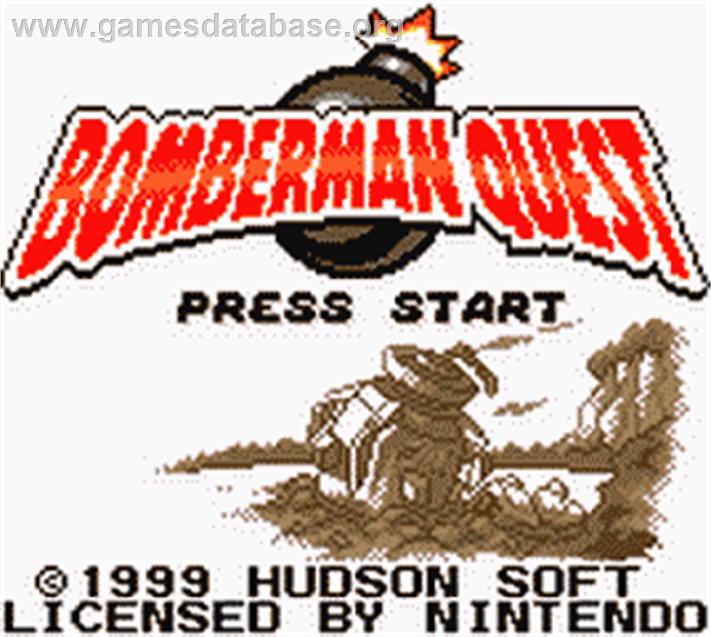 Bomberman Quest - Nintendo Game Boy Color - Artwork - Title Screen