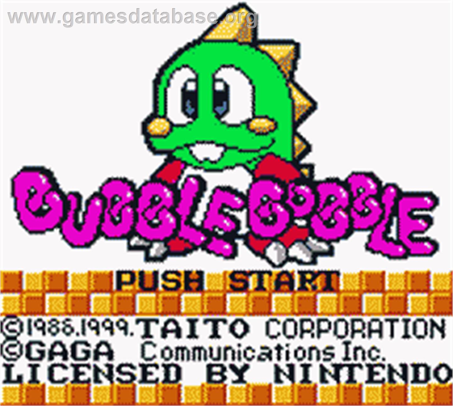 Bubble Bobble Classic - Nintendo Game Boy Color - Artwork - Title Screen