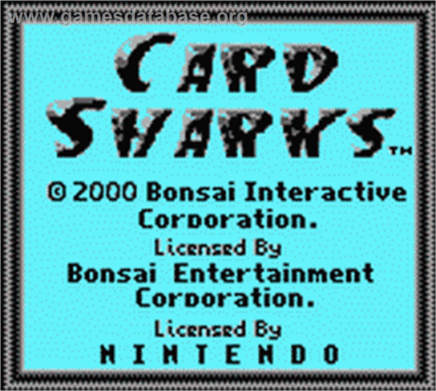 Card Sharks - Nintendo Game Boy Color - Artwork - Title Screen