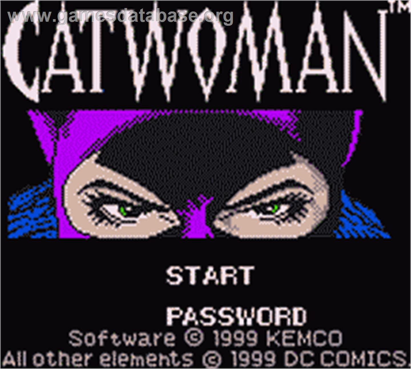 Catwoman - Nintendo Game Boy Color - Artwork - Title Screen