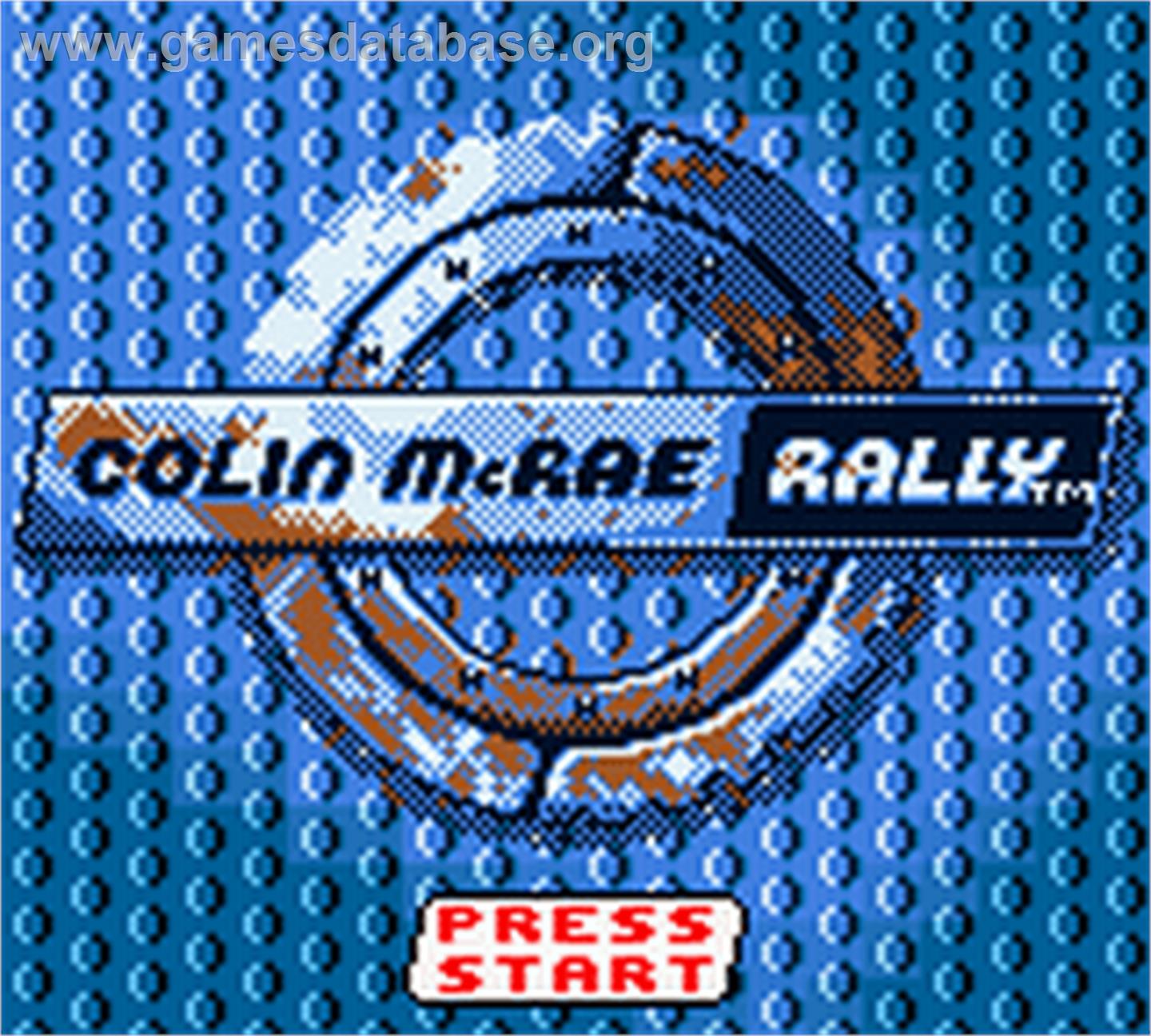 Colin Mcrae Rally - Nintendo Game Boy Color - Artwork - Title Screen