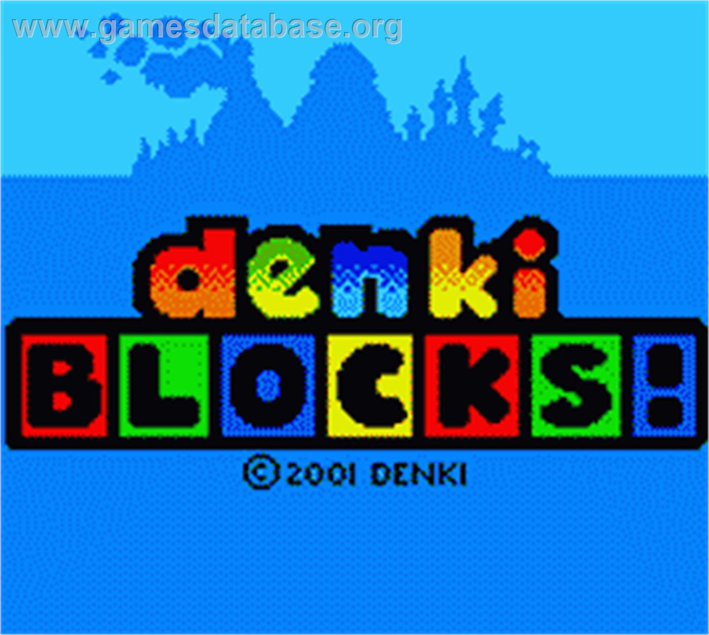 Denki Blocks! - Nintendo Game Boy Color - Artwork - Title Screen