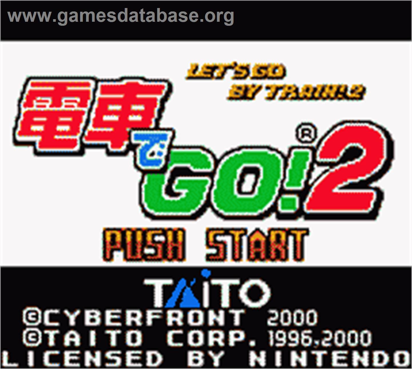 Densya De Go 2 - Nintendo Game Boy Color - Artwork - Title Screen