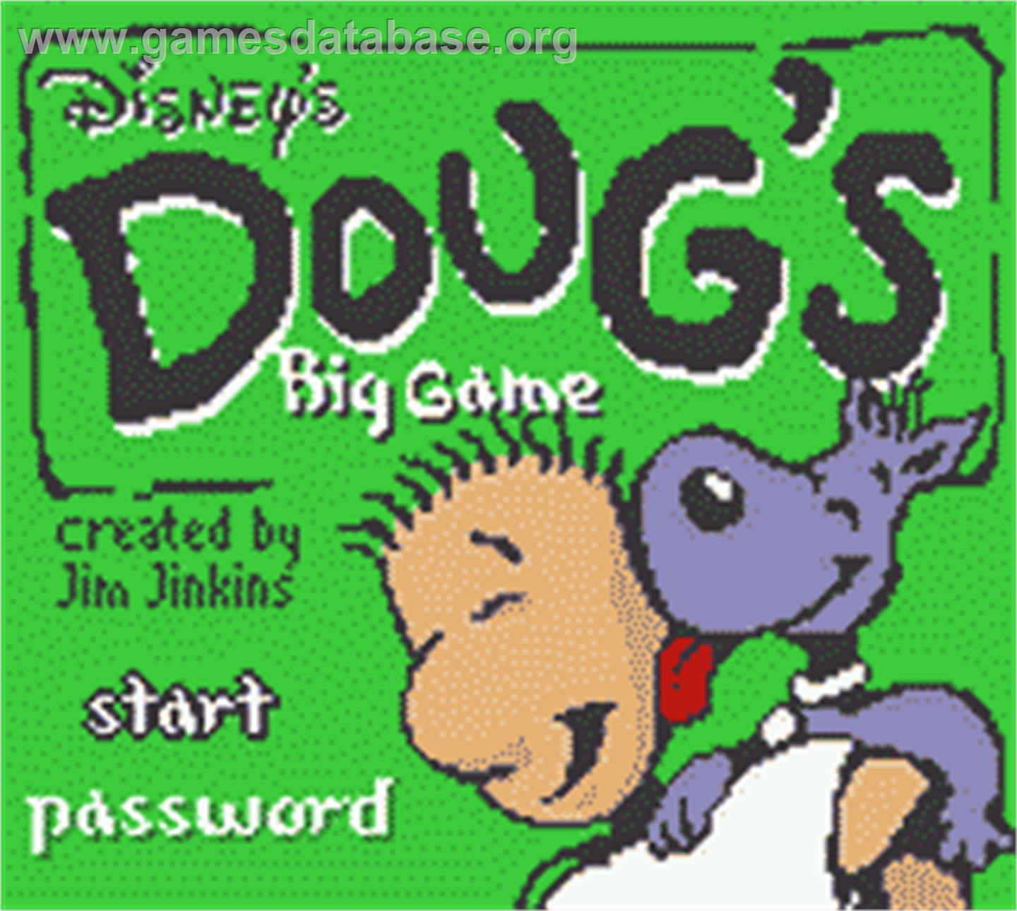 Doug's Big Game - Nintendo Game Boy Color - Artwork - Title Screen