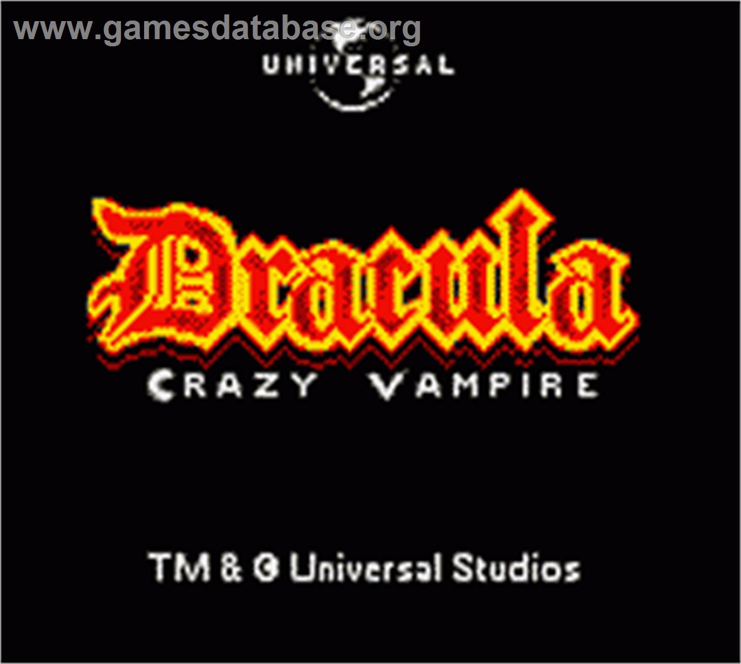 Dracula - Crazy Vampire - Nintendo Game Boy Color - Artwork - Title Screen