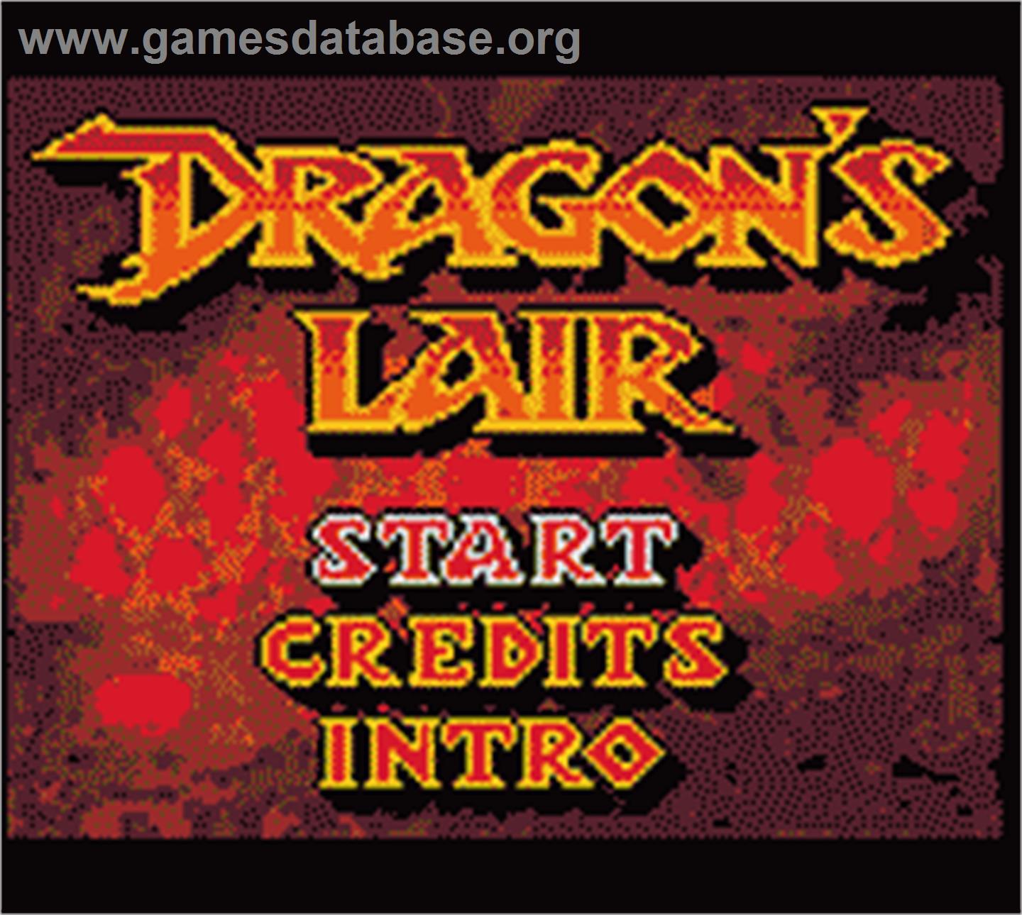Dragon's Lair - Nintendo Game Boy Color - Artwork - Title Screen