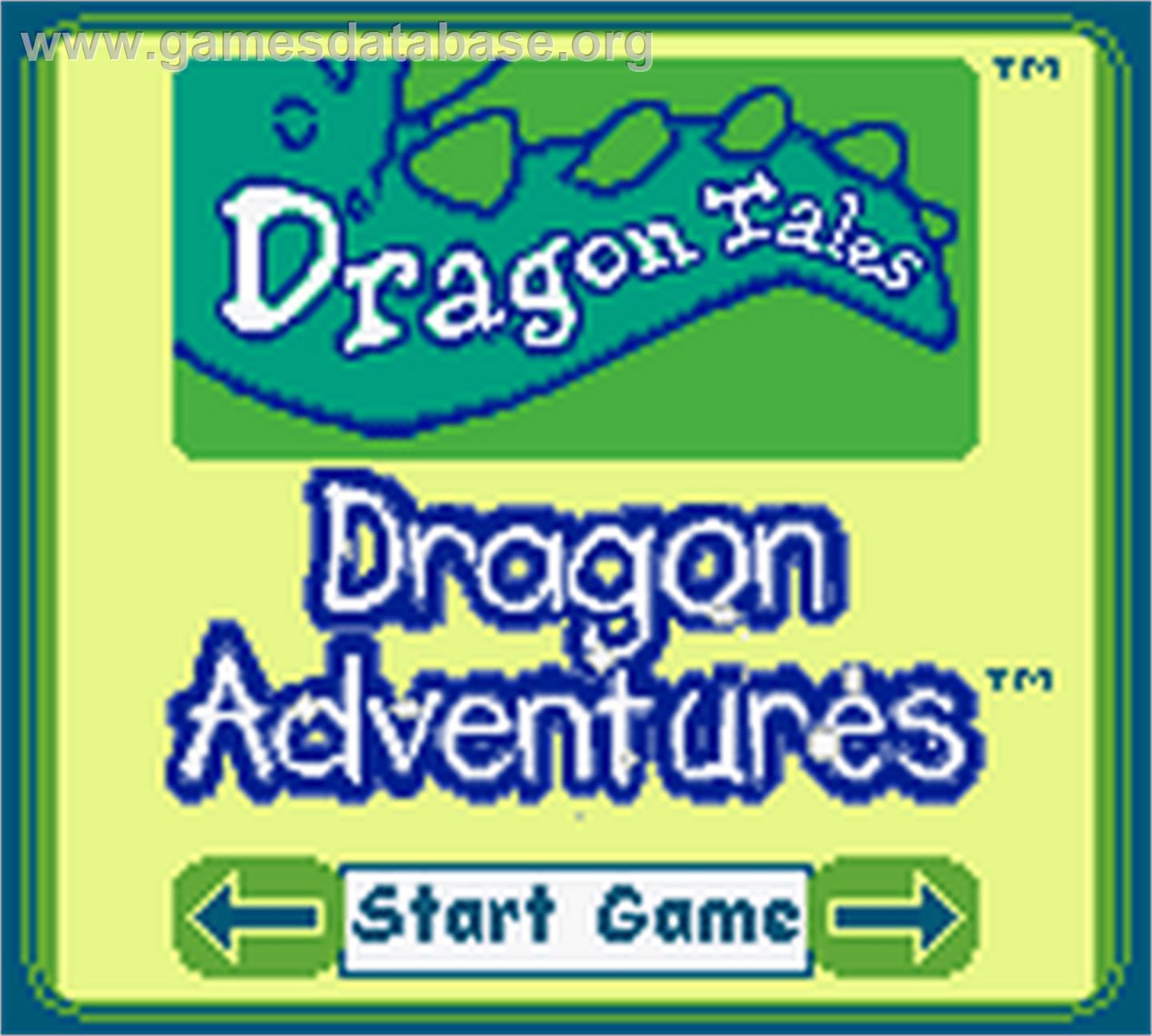 Dragon Tales - Dragon Adventures - Nintendo Game Boy Color - Artwork - Title Screen