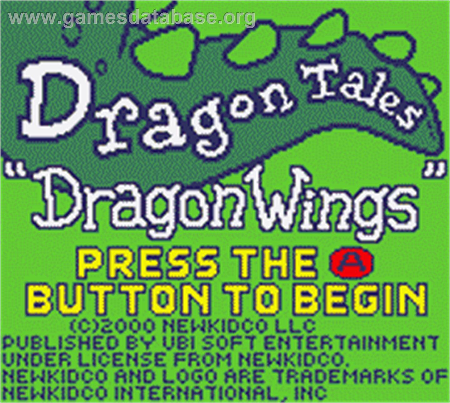 Dragon Tales - Dragon Wings - Nintendo Game Boy Color - Artwork - Title Screen