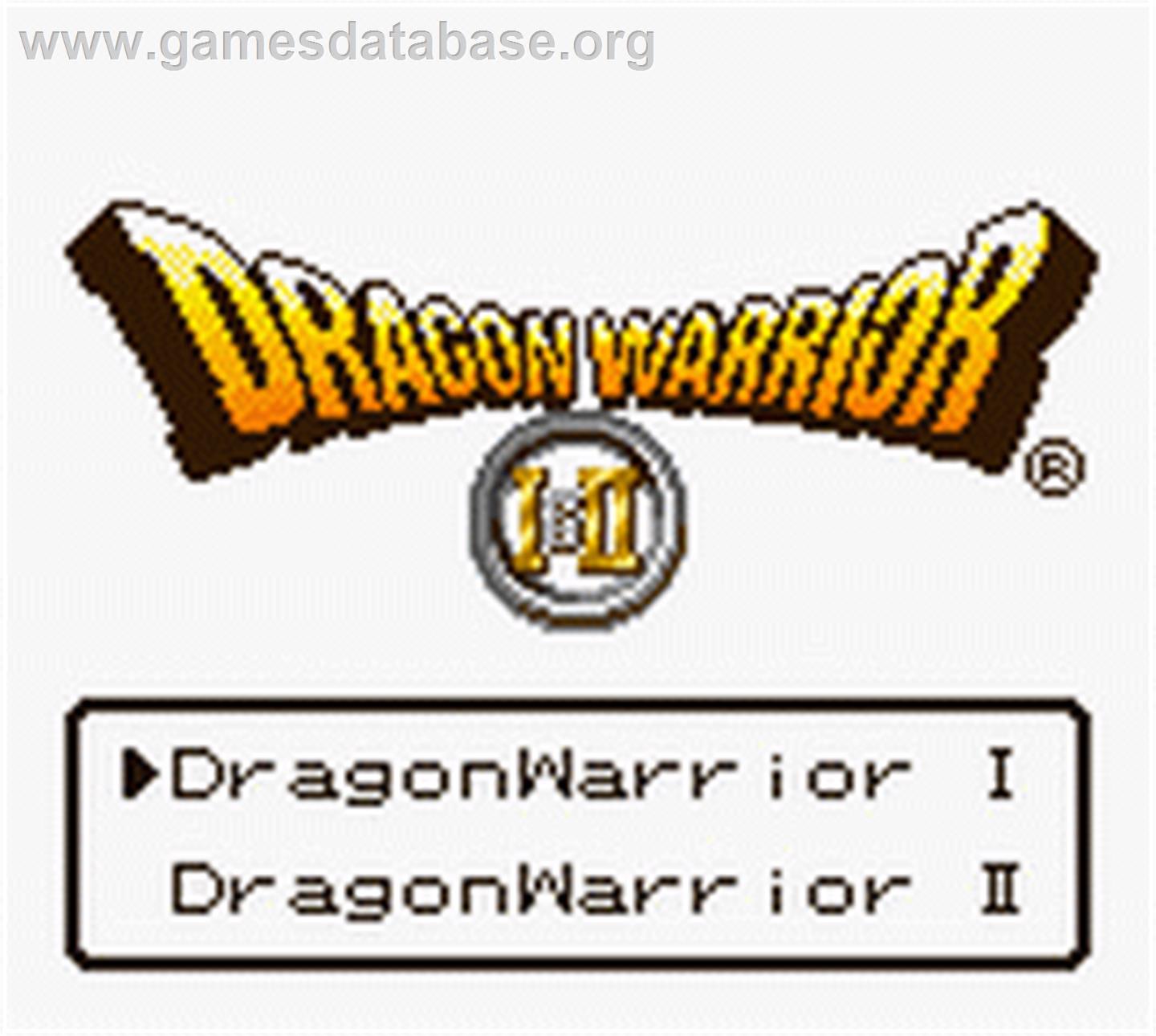 Dragon Warrior 1 & 2 - Nintendo Game Boy Color - Artwork - Title Screen