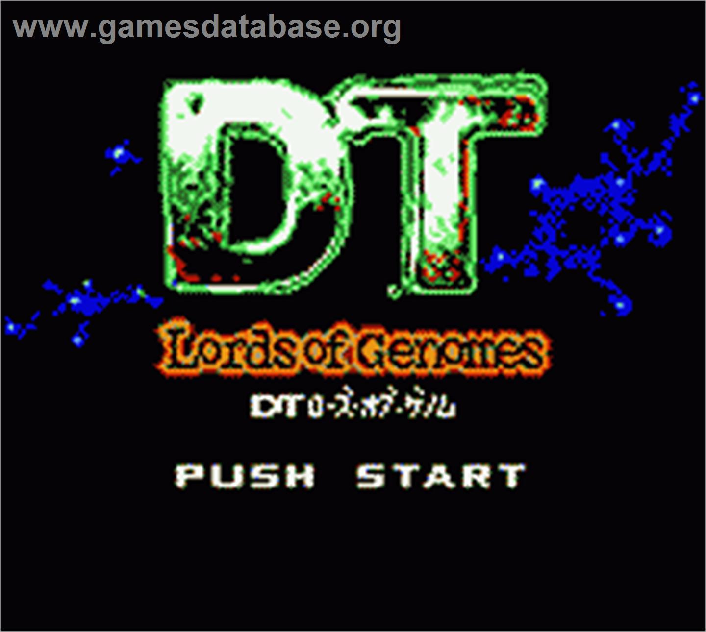 Dt - Lords Of Genomes - Nintendo Game Boy Color - Artwork - Title Screen