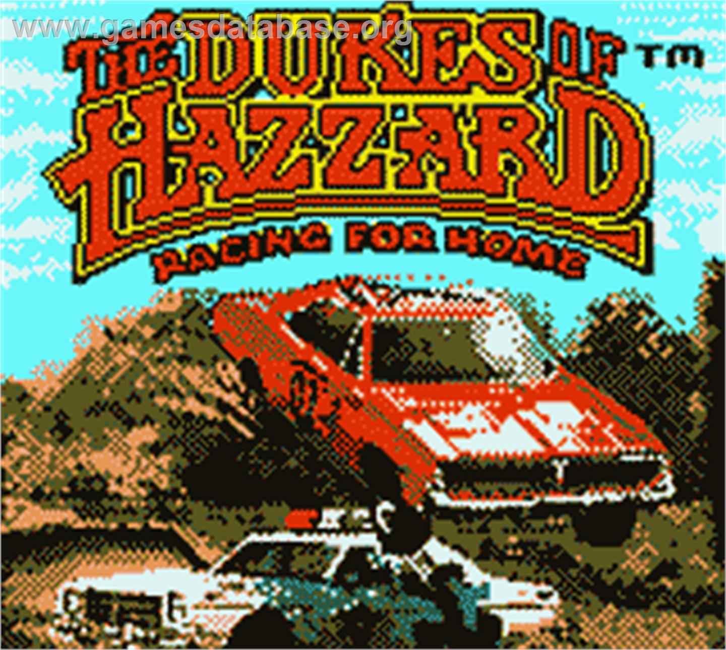 Dukes Of Hazzard, The - Racing For Home - Nintendo Game Boy Color - Artwork - Title Screen