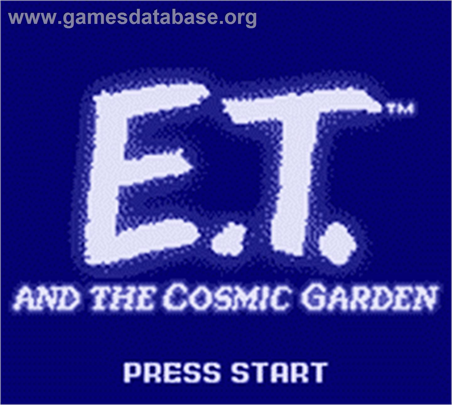 E.t. And The Cosmic Garden - Nintendo Game Boy Color - Artwork - Title Screen