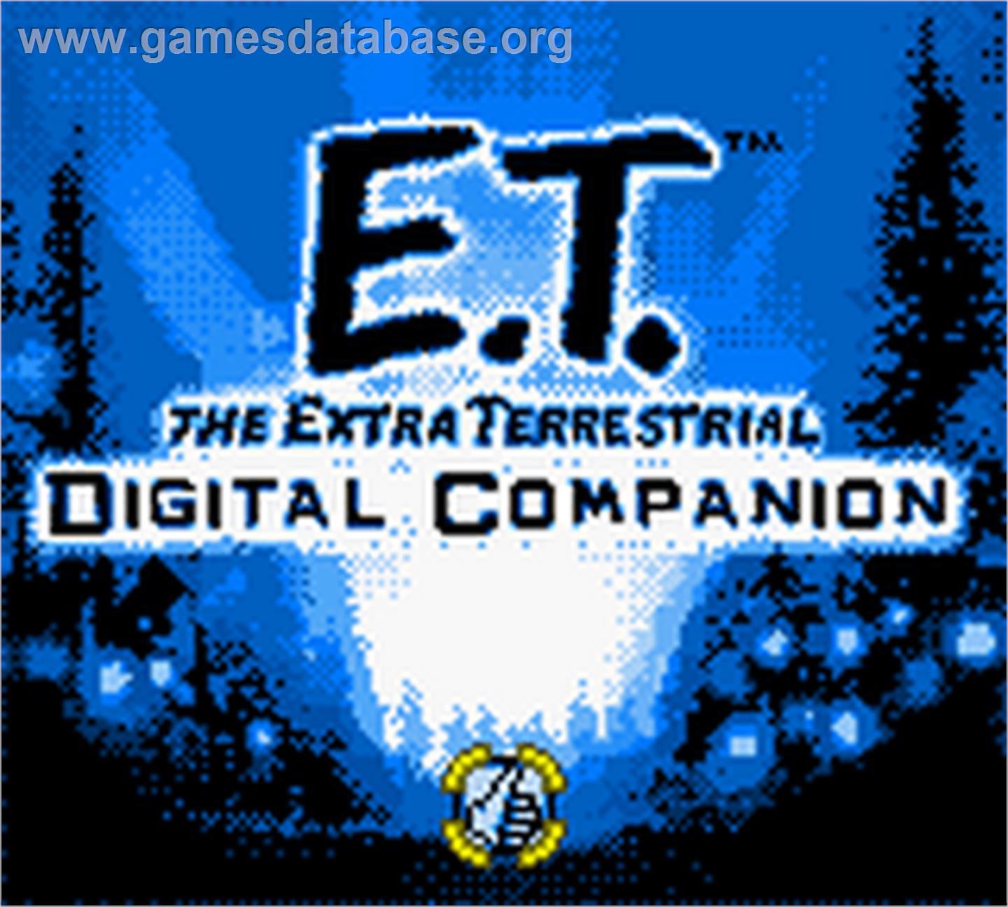 E.t. The Extra Terrestrial - Digital Companion - Nintendo Game Boy Color - Artwork - Title Screen