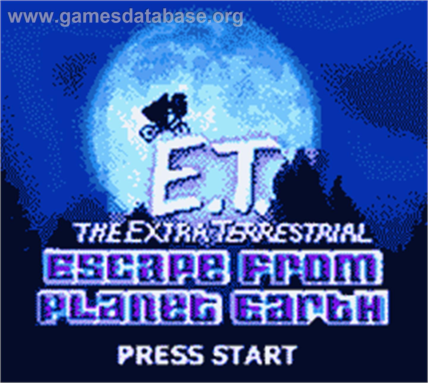 E.t. The Extra Terrestrial - Escape From Planet Earth - Nintendo Game Boy Color - Artwork - Title Screen