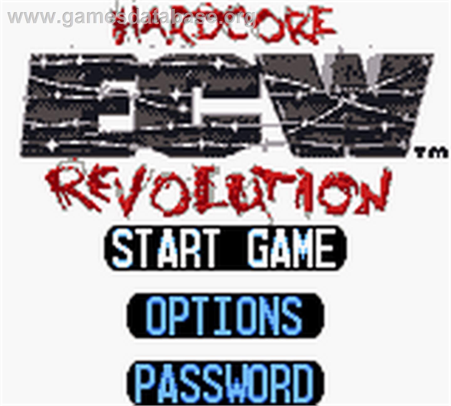 Ecw Hardcore Revolution - Nintendo Game Boy Color - Artwork - Title Screen